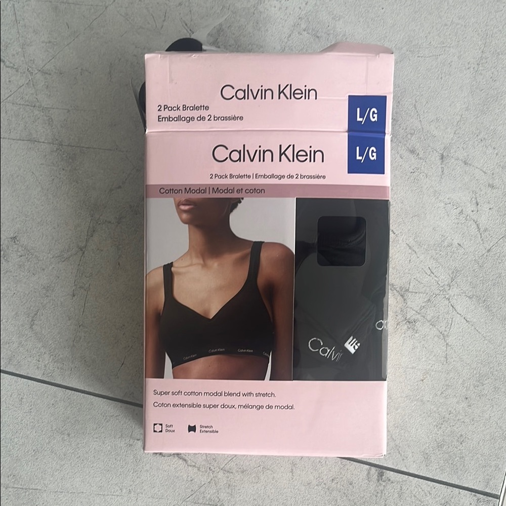 Calvin Klein Black Bralette 2-Pack
